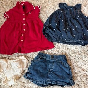 Charming Red and Blue Baby Outfit Set